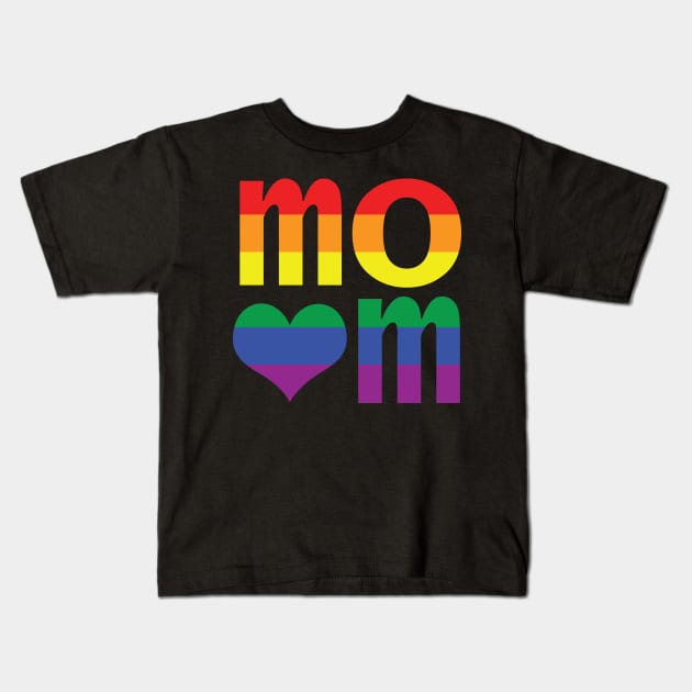 Mom Pride Kids T-Shirt by ellenhenryart